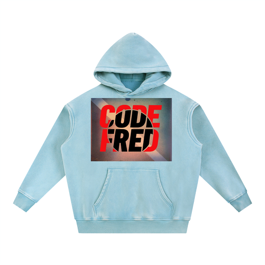 Snow Wash Fleece Oversize Hoodie