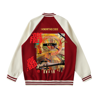 Two Tone  CODE U. Varsity Jacket