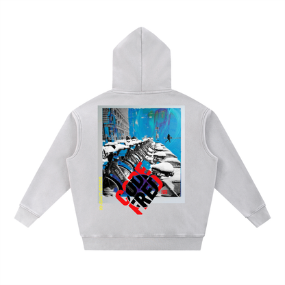 Snow Wash Fleece Oversize Hoodie