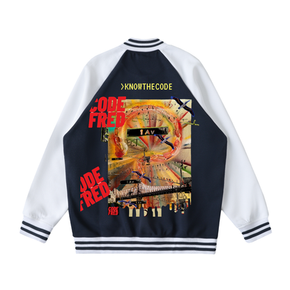 Two Tone  CODE U. Varsity Jacket