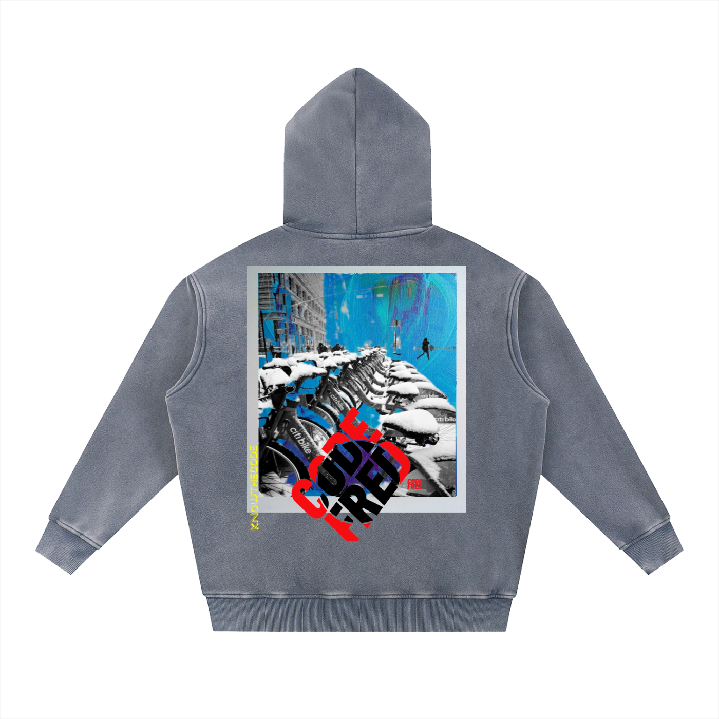 Snow Wash Fleece Oversize Hoodie