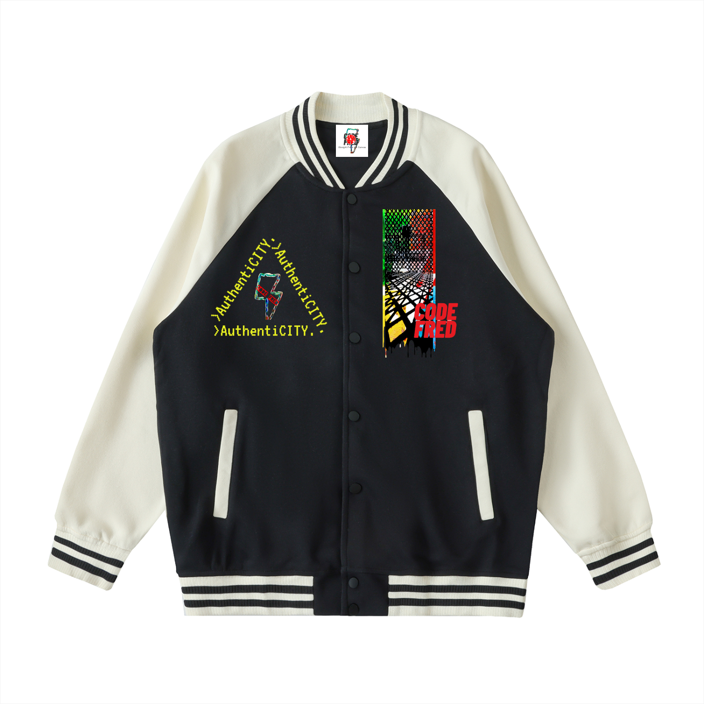Two Tone  CODE U. Varsity Jacket