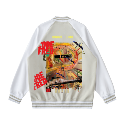 Two Tone  CODE U. Varsity Jacket