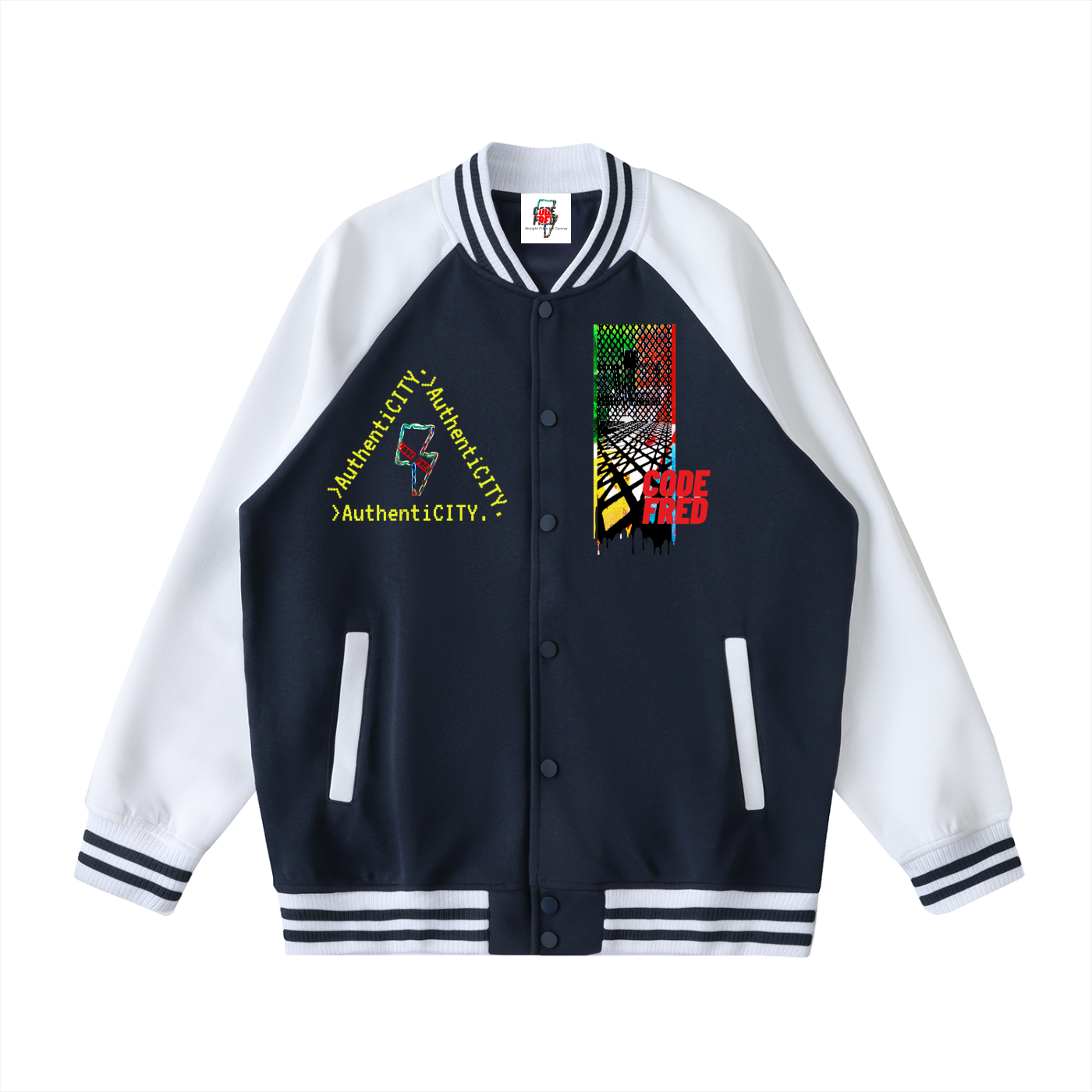 Two Tone  CODE U. Varsity Jacket