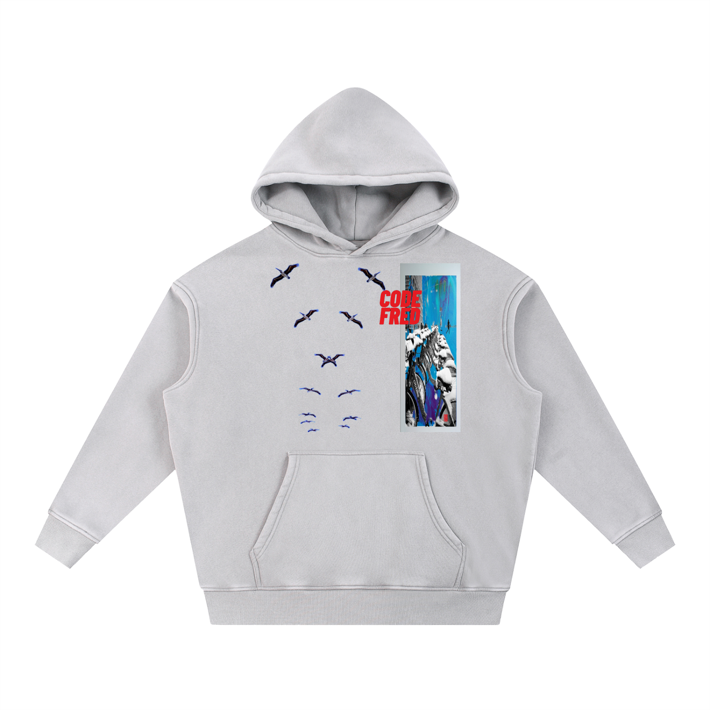 Snow Wash Fleece Oversize Hoodie