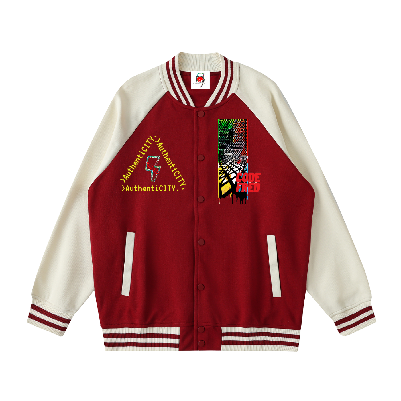 Two Tone  CODE U. Varsity Jacket
