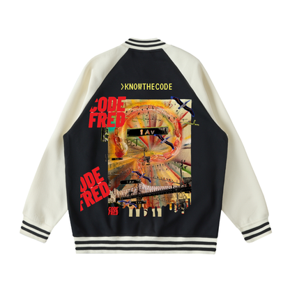 Two Tone  CODE U. Varsity Jacket