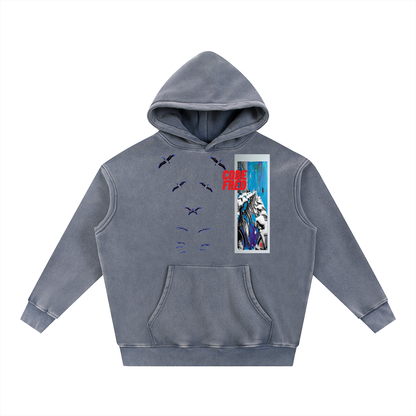 Snow Wash Fleece Oversize Hoodie
