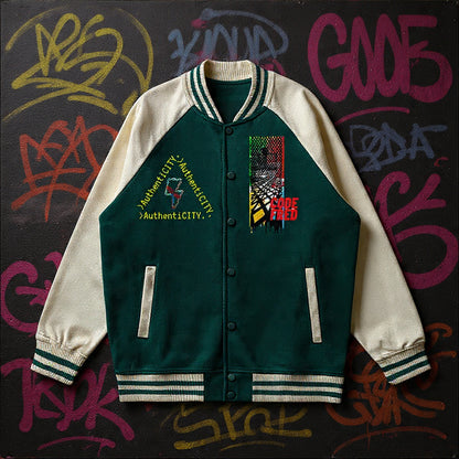 Two Tone  CODE U. Varsity Jacket